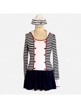 Elegant Moments Sailor Costume Dress Set in Navy